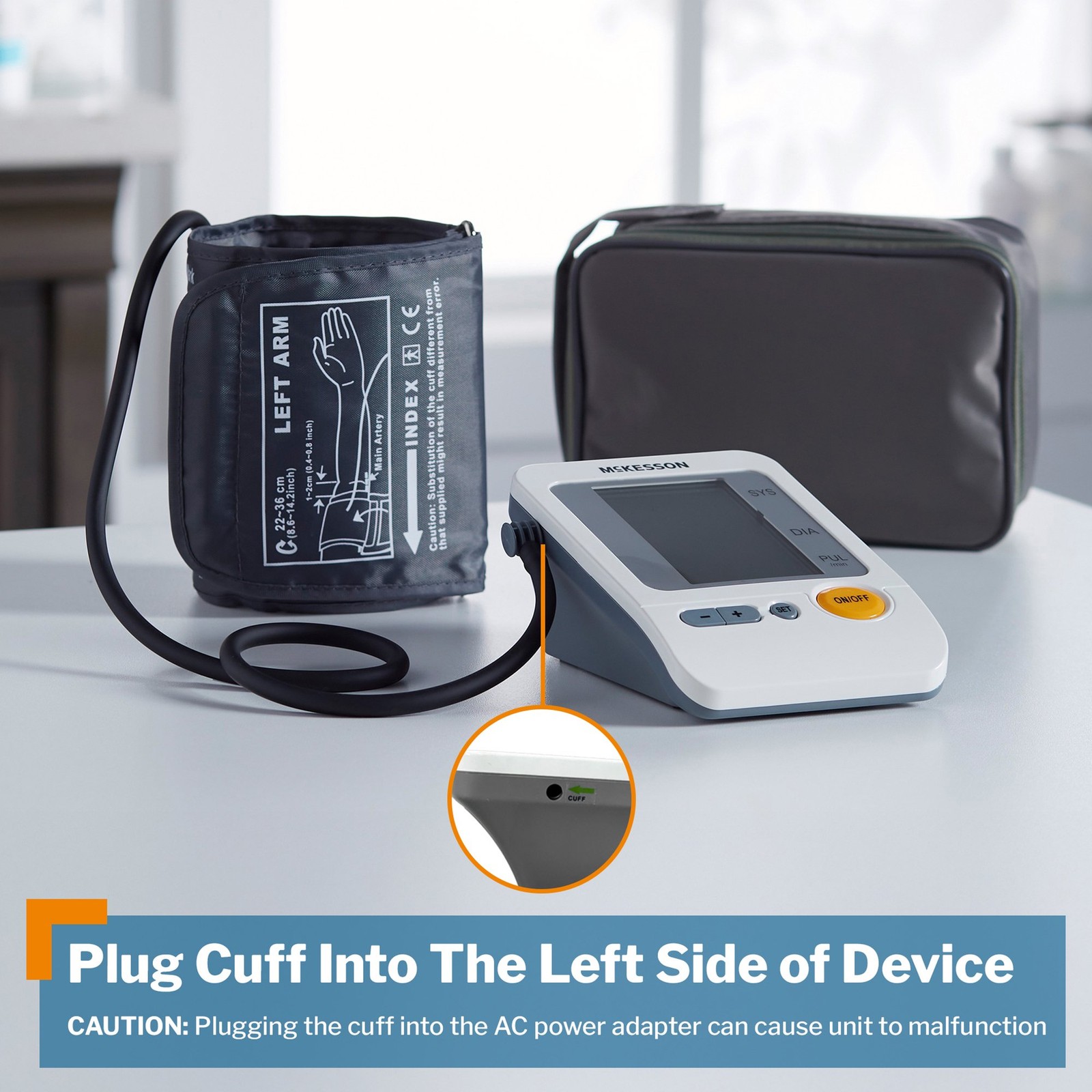 McKesson Adult Cuff Arm Home Automatic Digital Blood Pressure Monitor