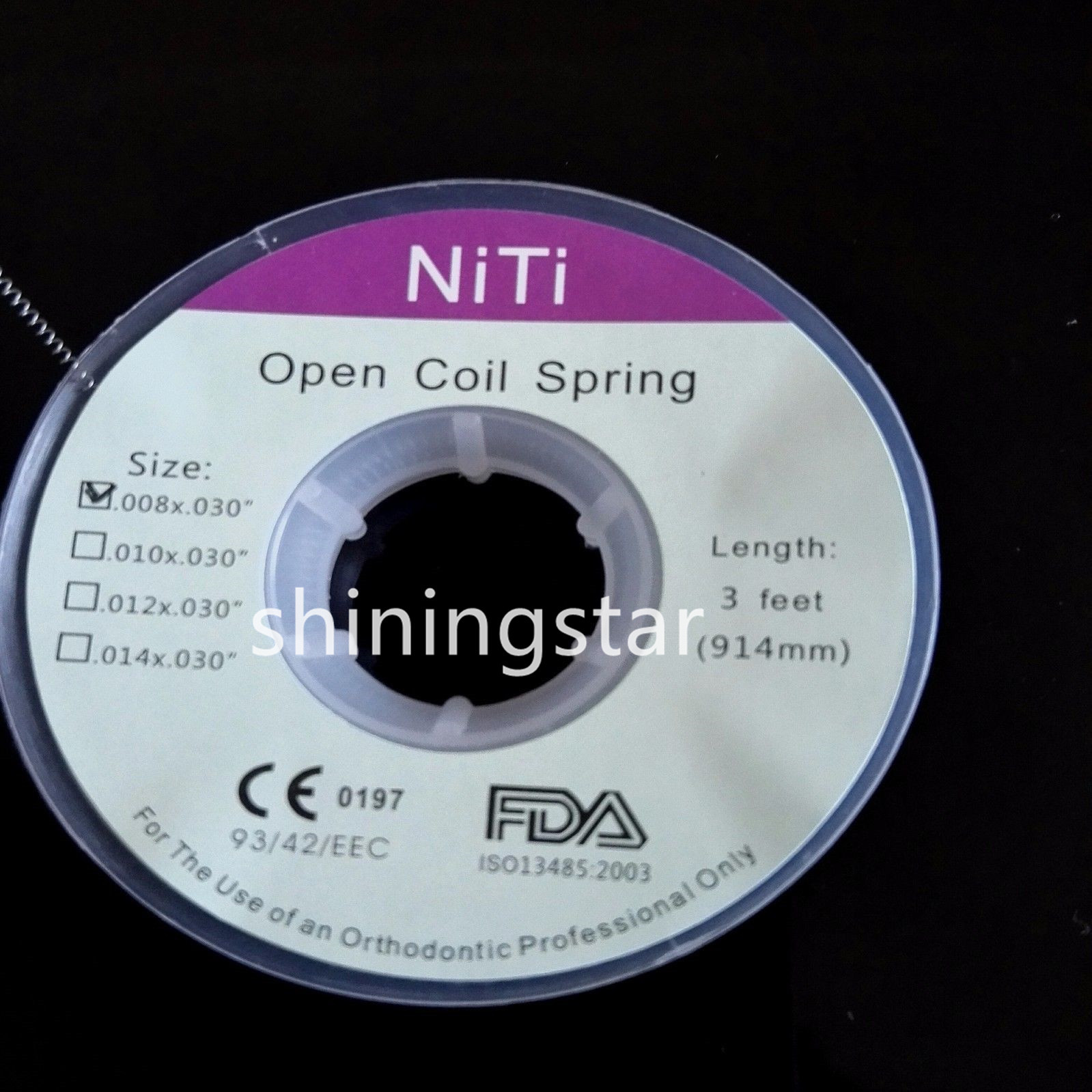 4 Rolls Dental Niti Open Coil Spring Orthodontic Wire Length 914mm/3Feet 4 Size
