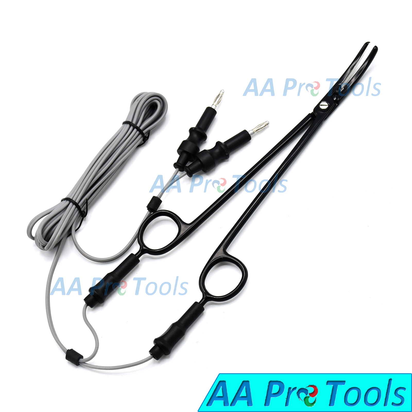Bipolar Forceps Artery Sealer 9.5″ Reusable 4mm Pin Non-Stick Silicon Cord Black