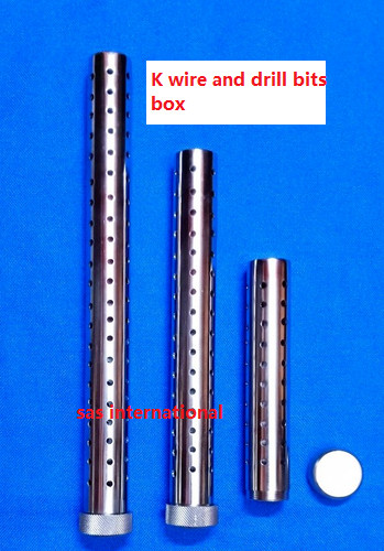 Orthopedic Instruments K-Wire and Drill Bit Container Kirschner Pin Sterilizatio