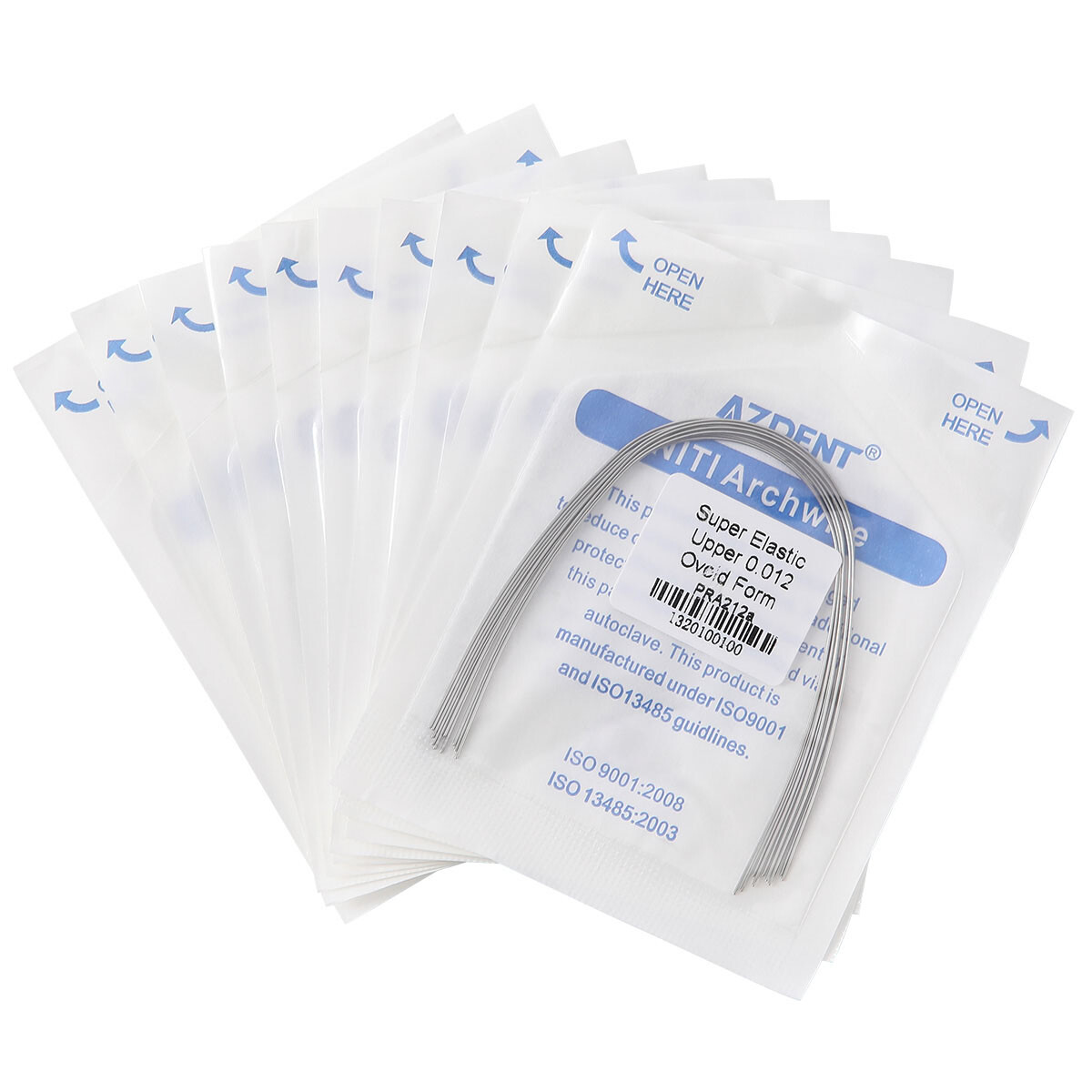 10pcs AZDENT Dental Orthodontic Arch Wire Super Elastic Niti Round Ovoid Form
