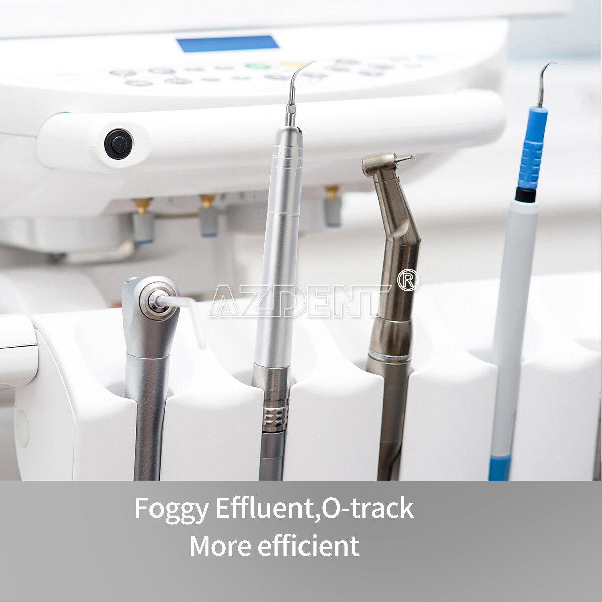 AZDENT Dental Ultrasonic Air Scaler Handpiece 4 Holes + 3 Compatible Tips