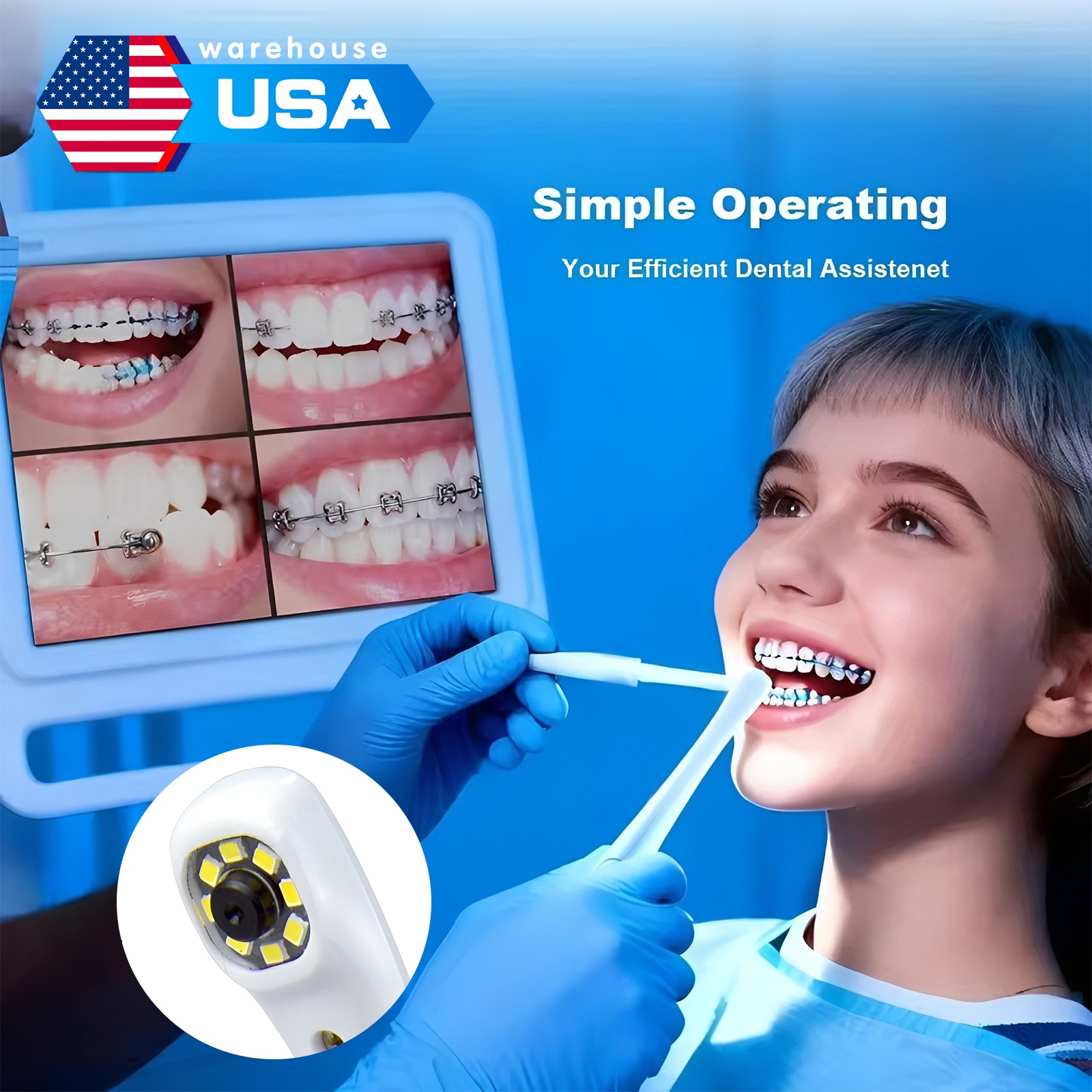 WiFi Dental Intraoral Camera Wireless 3.0 Mega Pixels HD Clear Image