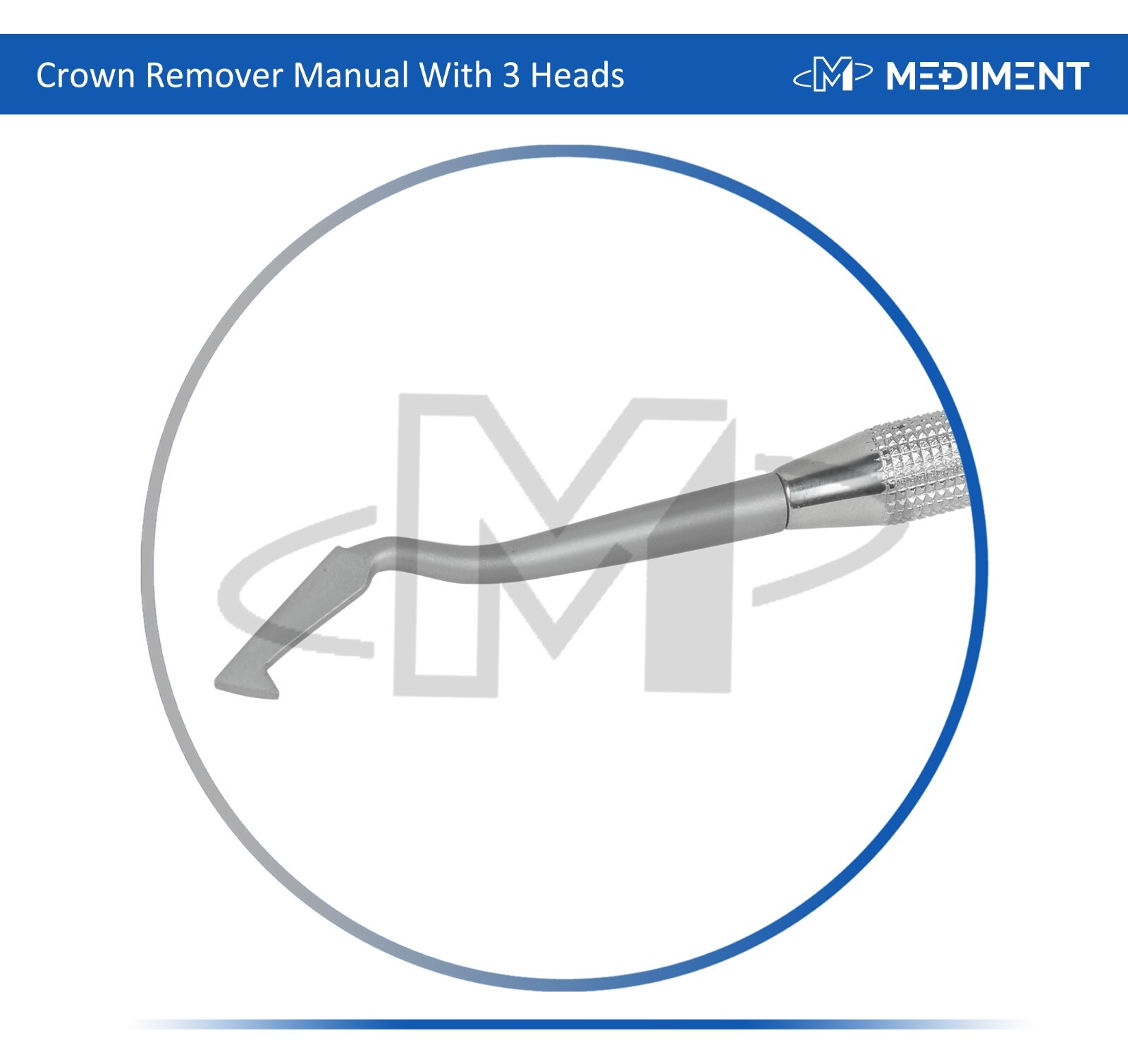 Crown Remover Manual With 3 Tips Bridge Removal Restoration Dental Instrument CE