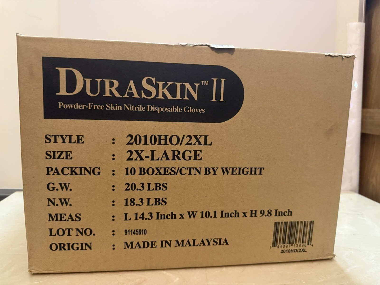 Duraskin 2 Powder Free Gloves CASE 1,000 pcs. 2XL