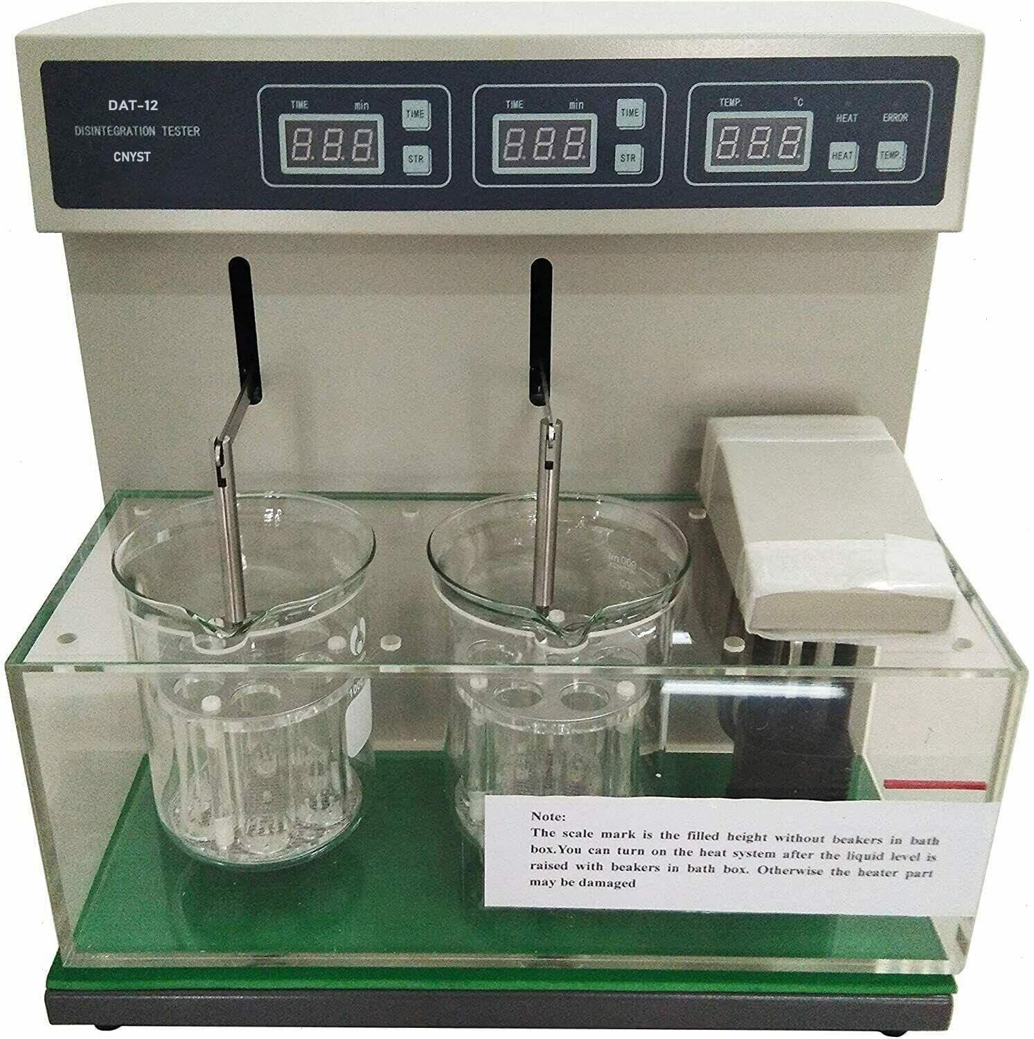 Tablet Disintegration Tester for Tablets Capsules with 2 Basket Assembly