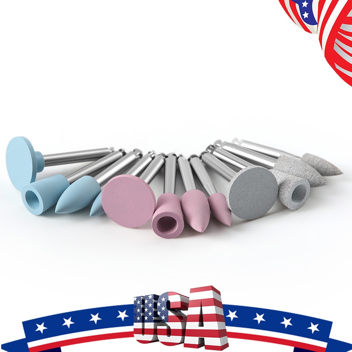 Dental Silicone Composite polishing kit Coarse Medium Fine RA For Contra Angle