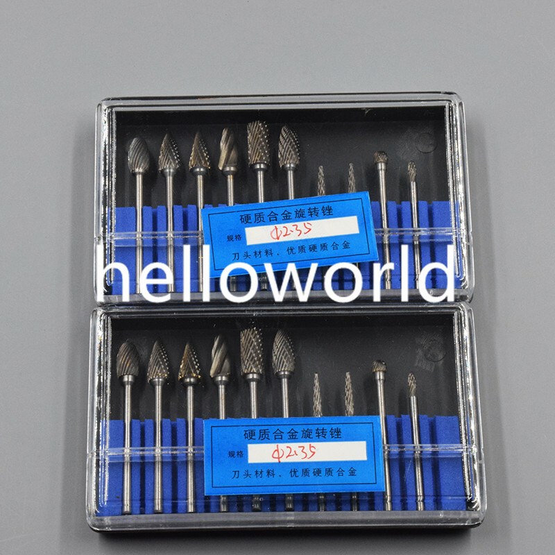 Dental Lab Alloy Carbide Cutter Kit HP Tungsten Steel Tooth Polisher Burs 2.35