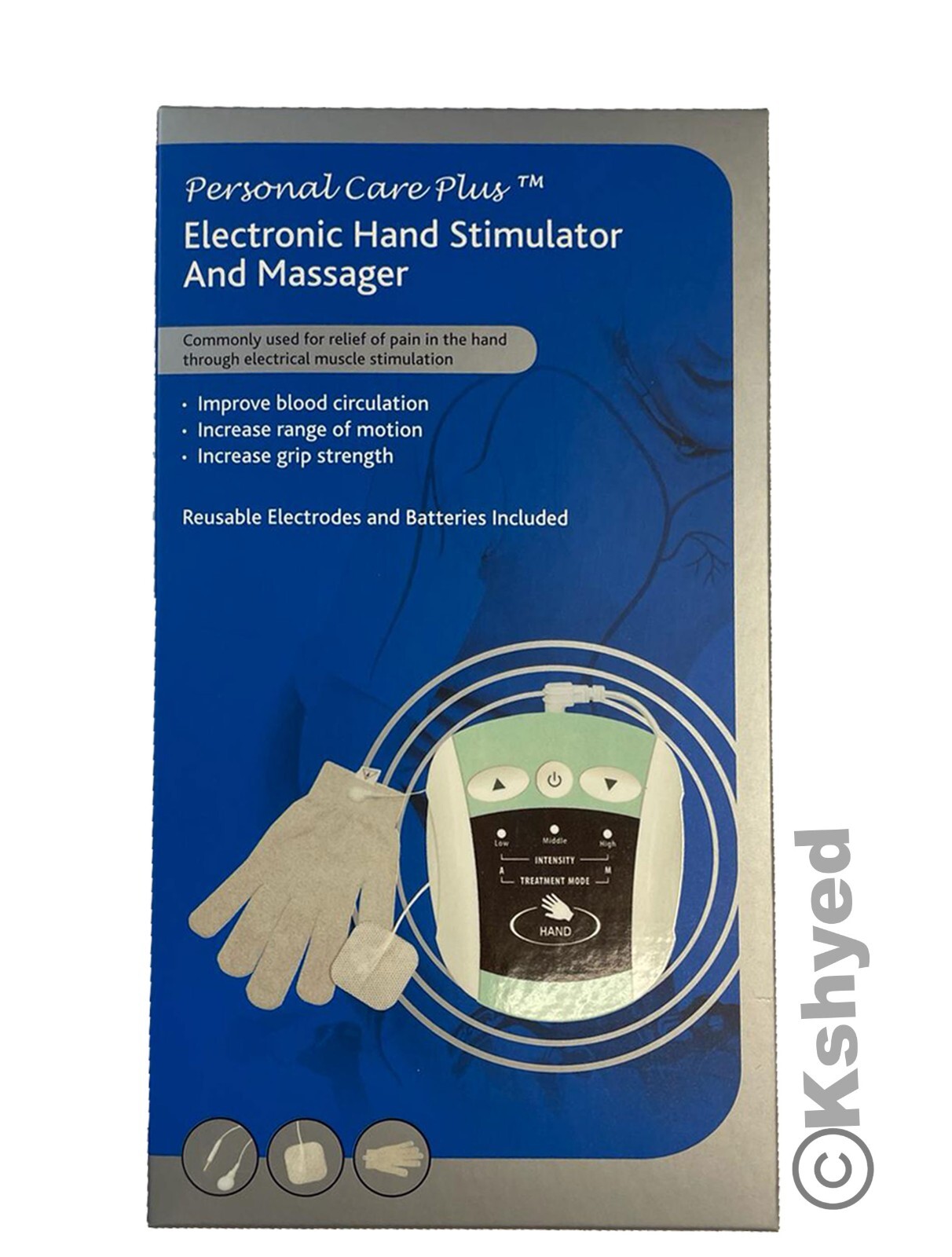 Electronic Hand Stimulator & Massager For Hand Pain Relief (PM-775) (1 Pack)-New