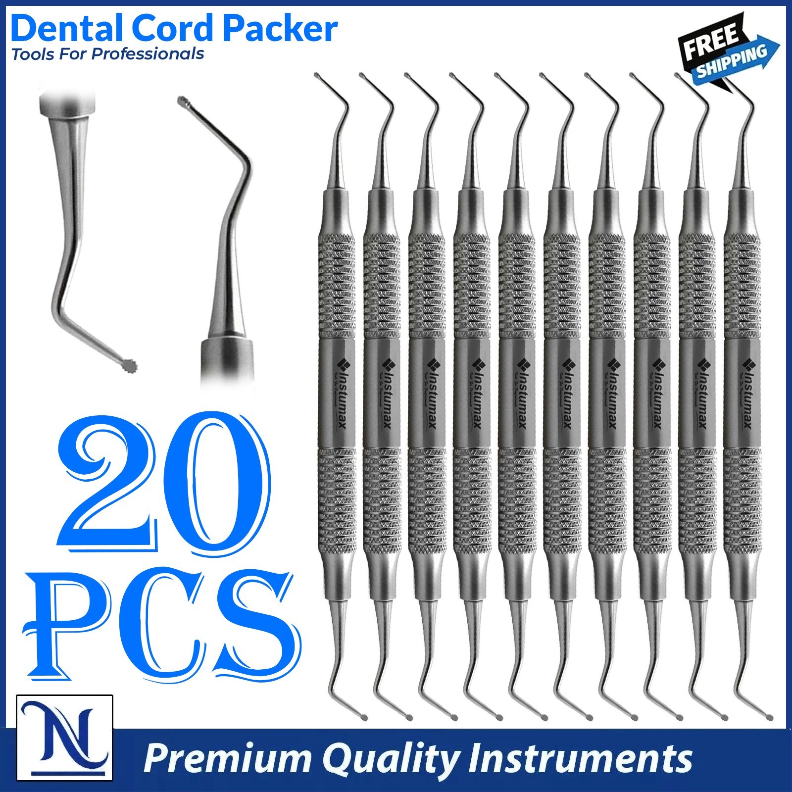 Cord Packer Serrated Double Ended Dental Instruments