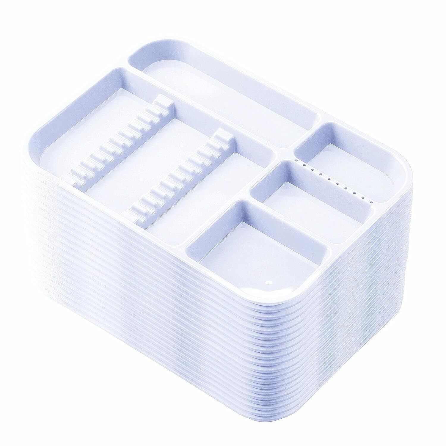 Dental Separate Autoclavable 135°C Divided Tray Plastic Set Up Trays 5 Color