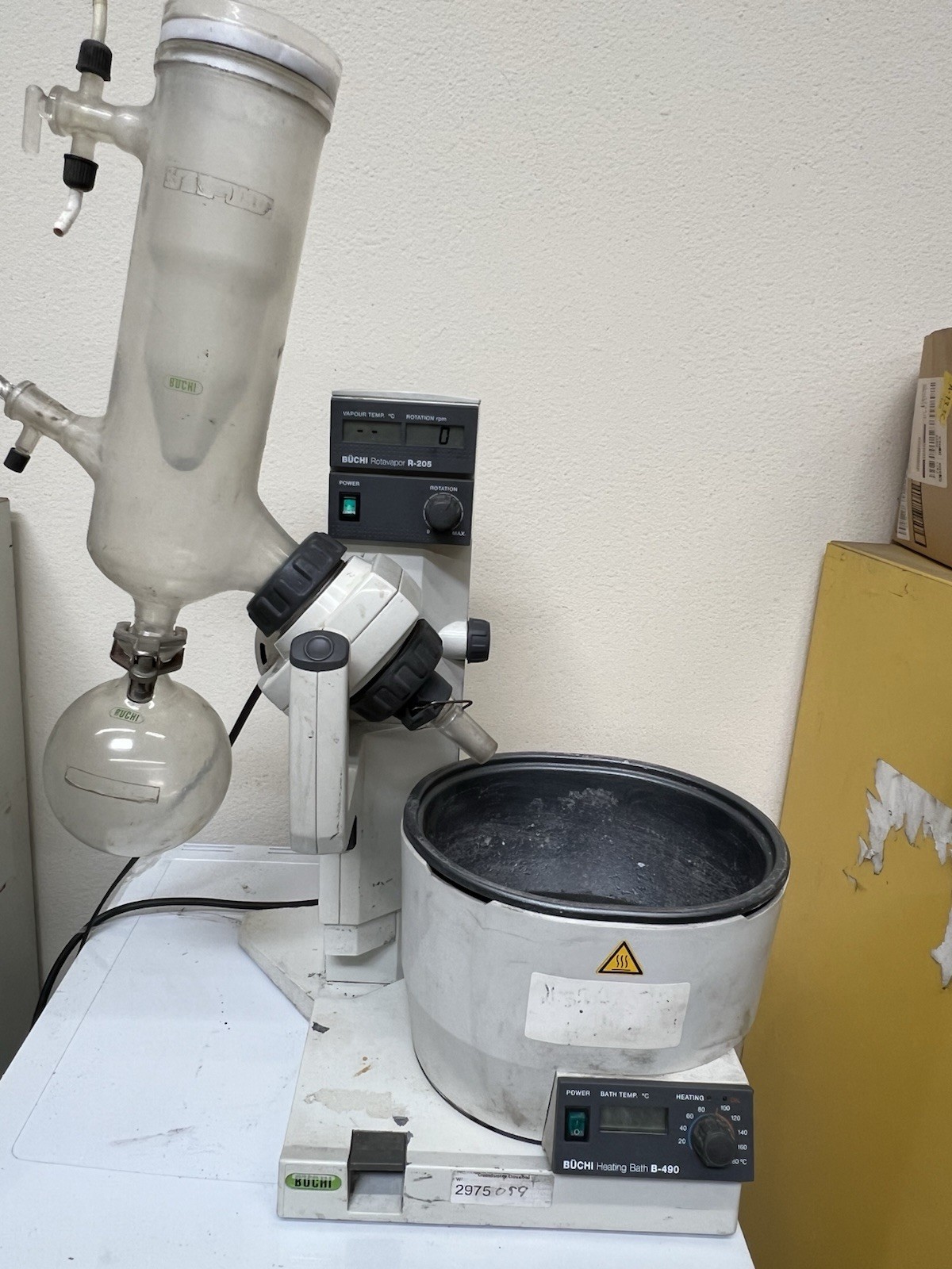 Buchi R-205 Rotary Evaporator With B-490 Heating Bath