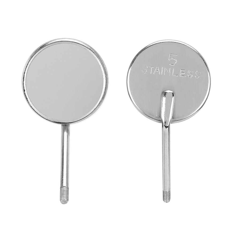 20/40PC Dental Orthodontic Stainless Steel Mouth Mirrors 5# Plain Size Mirror-