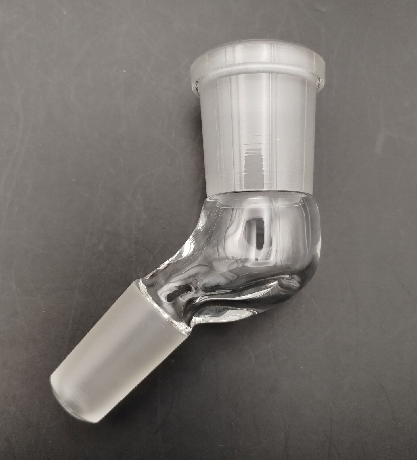 18mm-14mm 45 Degree Angle Glass Ground Joint Attachment Adapter GonG Elbow