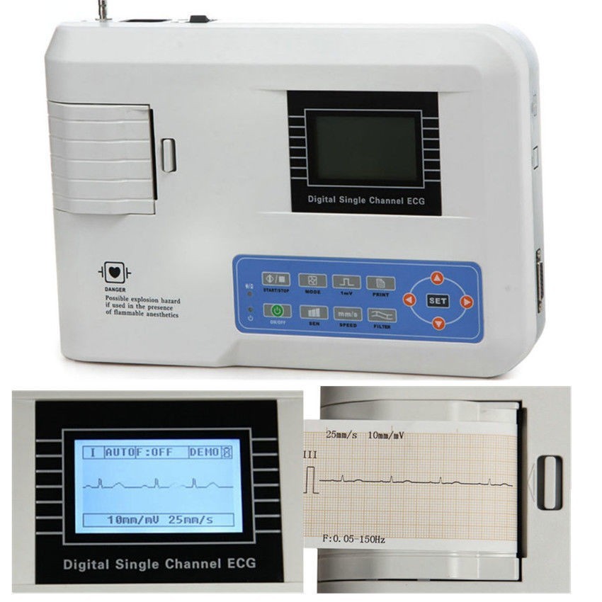 Medical Electrocardiograph – 1-Channel 12-Lead Digital EKG Machine
