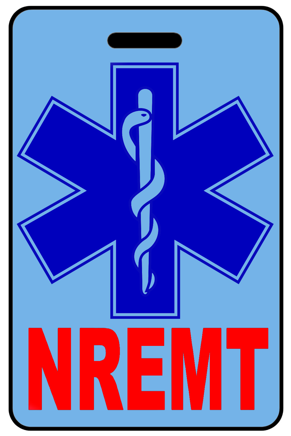 Personalized Sky Blue NREMT (Blue) Luggage/Gear Bag Tag