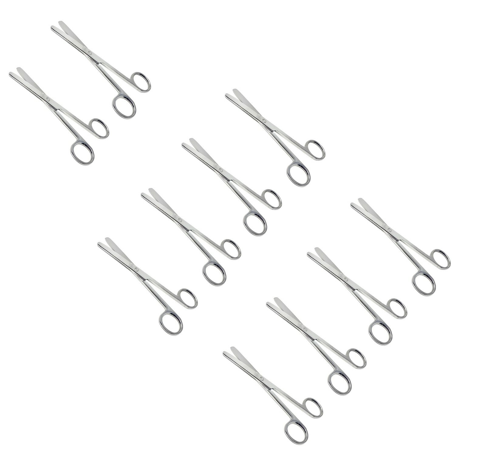 10 PC Operating Scissors 5.5″ Straight Tip Blunt Blunt Surgical Instruments