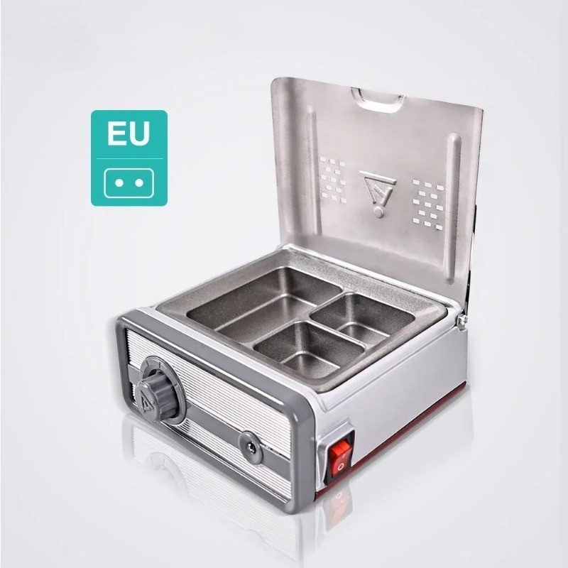 Dental Lab 3-Well Wax Heater Pot 300W Analog Melter for Dipping& Modeling 0-150℃