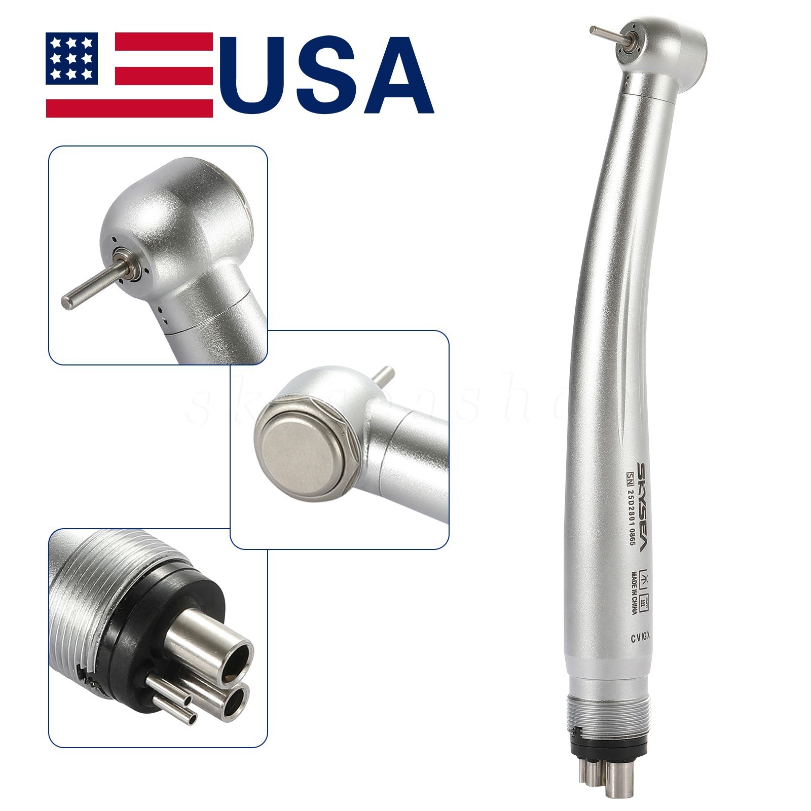 NSK STYLE Dental High Speed Handpiece Push Button Standard/Big Head Spray 4Hole