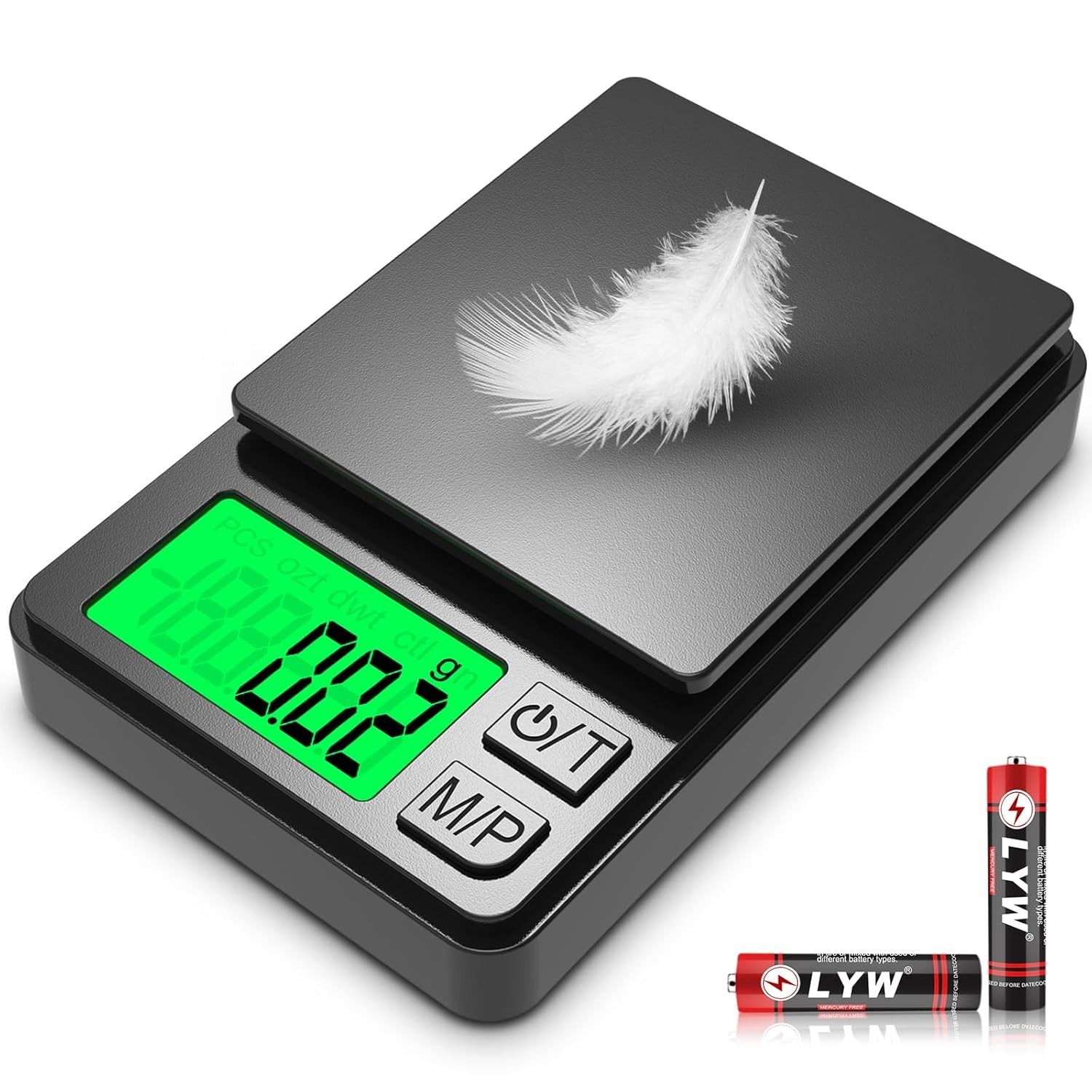 Digital Milligram Scale 50g/.001g Lab Balance Diamond Gold Weighing Pans LCD New