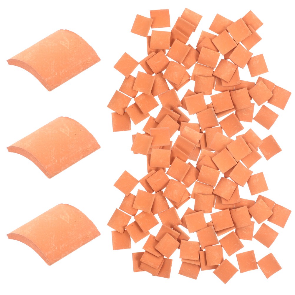 80 Pcs Dollhouse Flooring 1 12 Scale Micro Landscape Roof Tiles