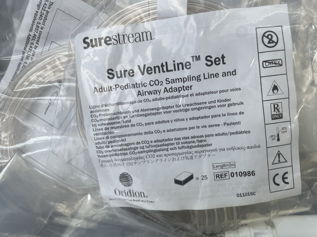 -LOT of 10- Oridion Surestream Adult Pediatric Sure VentLine Set 010986