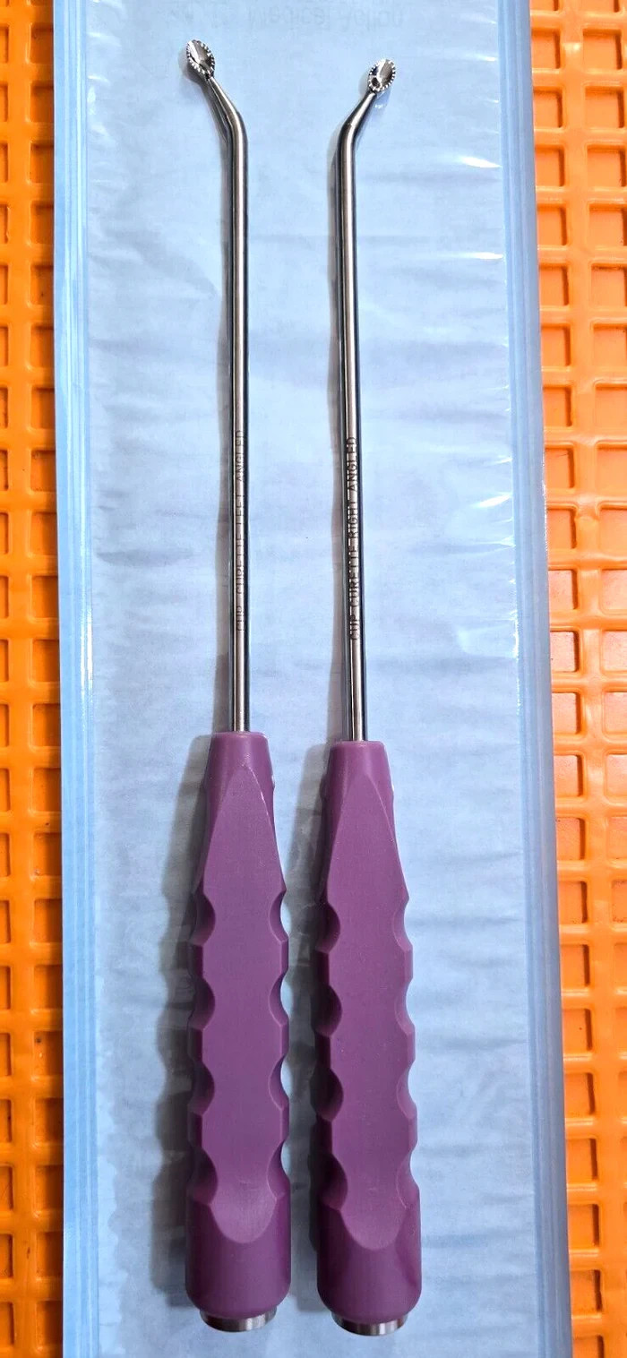 NuVasive Surgical Orthopedic Cup Curette Set – Right & Left Angled 15″ Set 2PCs