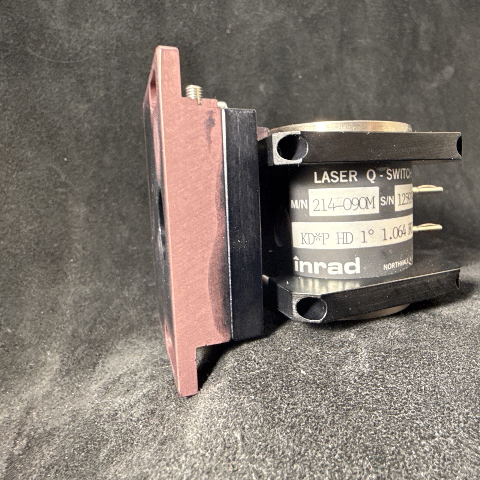 Inrad 214-090M Q-Switch Laser Module KD*P HD 1° 1.064 PC-43