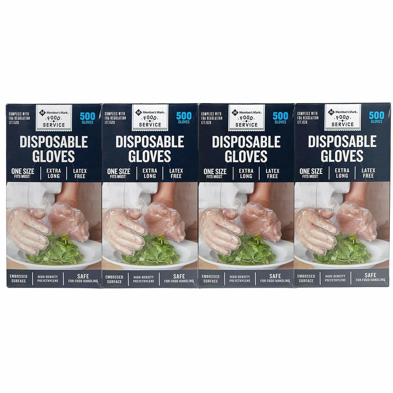 Member’s Mark Food Service Plastic Disposable Gloves 2000ct One Size