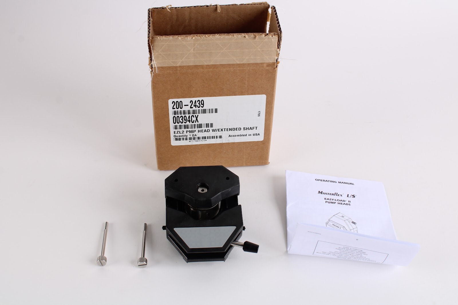 Masterflex 200-2439 Pump Head EZL2 W/ Extended Shaft 00394CX Easy Load II – NEW