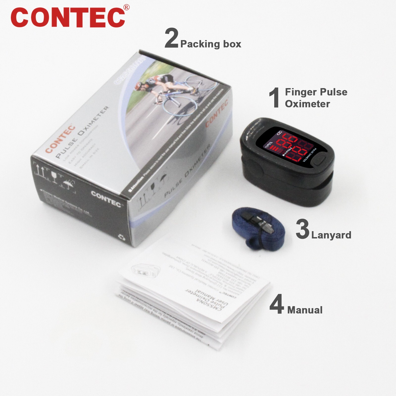Fingertip Pulse Oximeter Blood Oxygen Heart Rate Monitor SpO2 Oxímetro de pulso
