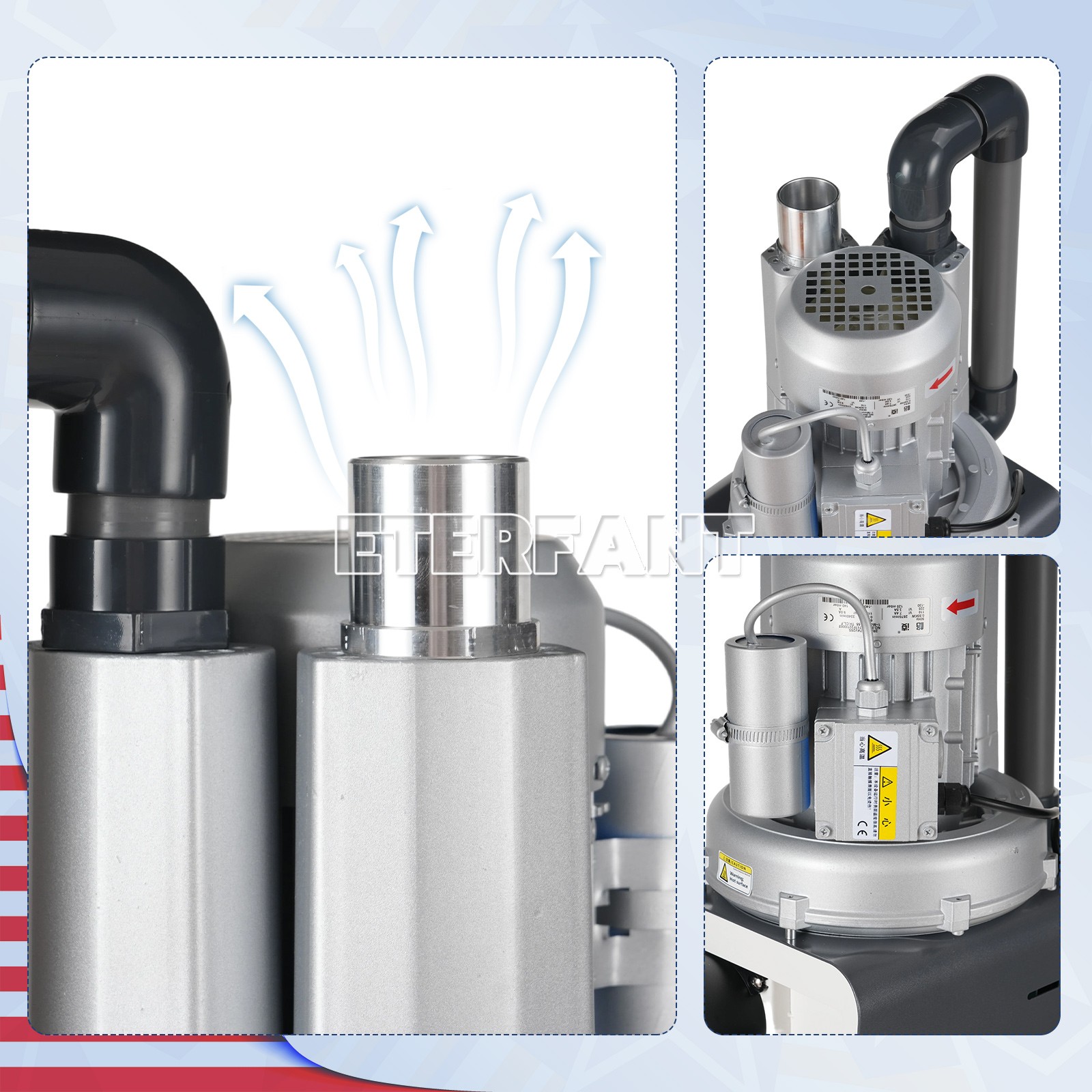 Semi-Dry Type Dental Electric Suction Machine Vacuum System DE-001 450L/min
