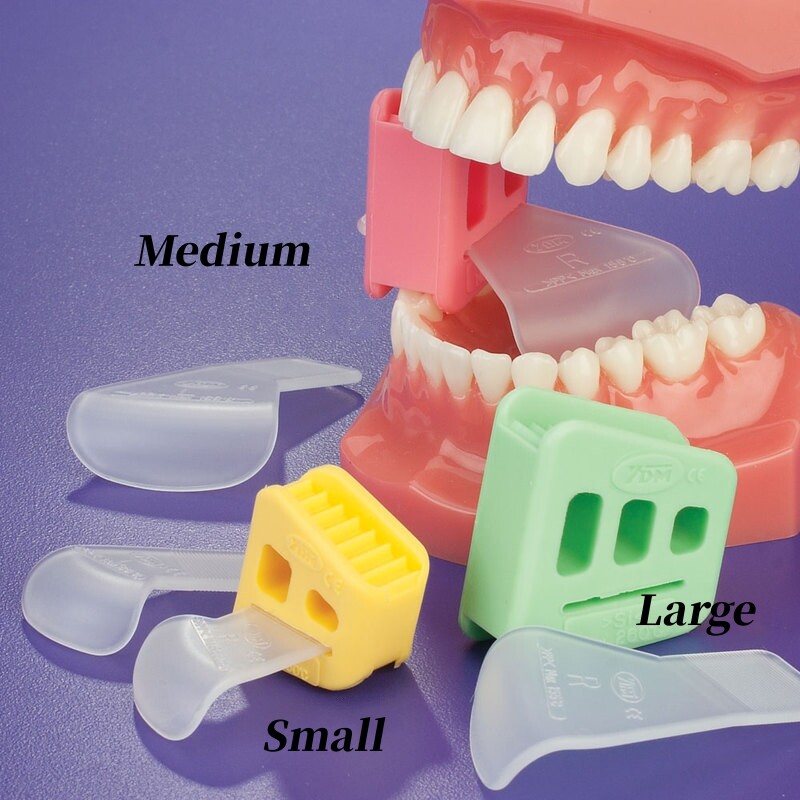 Dental Silicone Mouth Prop Latex Bite Block with Tongue Guard Mouth Prop S/M/L