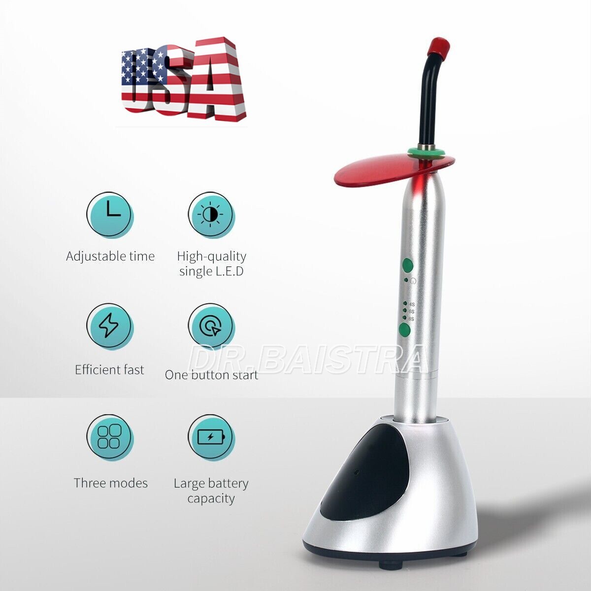 Dental Orthodontics LED Curing Light High Power YS-C 2700mw/c㎡ Resin Cure Lamp