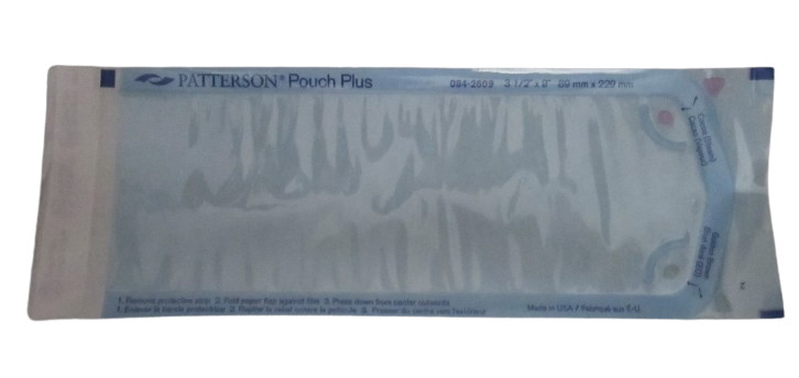 Patterson Dental Sterilization Pouch Plus 3 1/2″x9″ Self-Sealing & Indicators