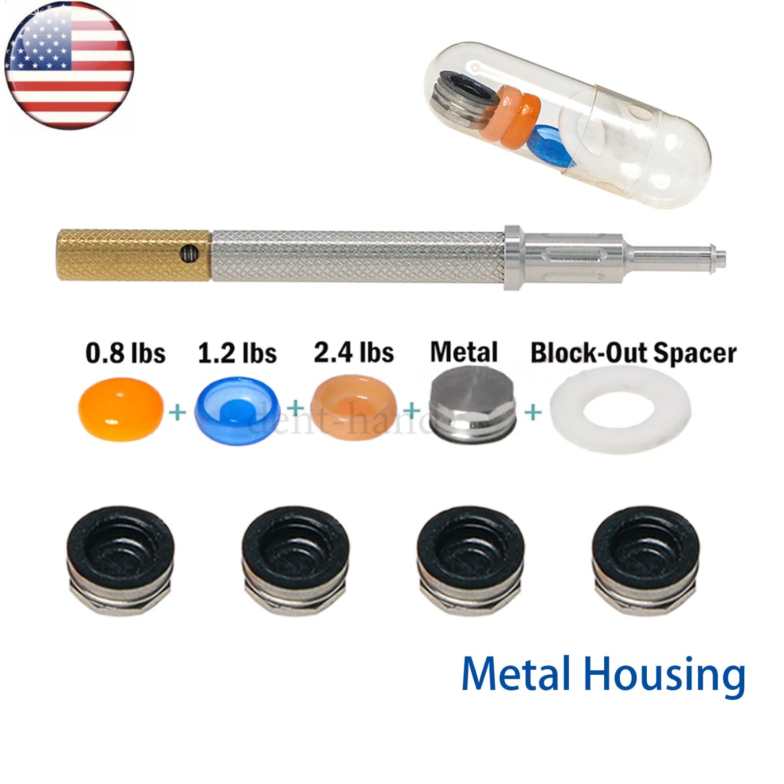 US Dental Universal Implant Retention Caps Metal Housing Set Remove Core Tool