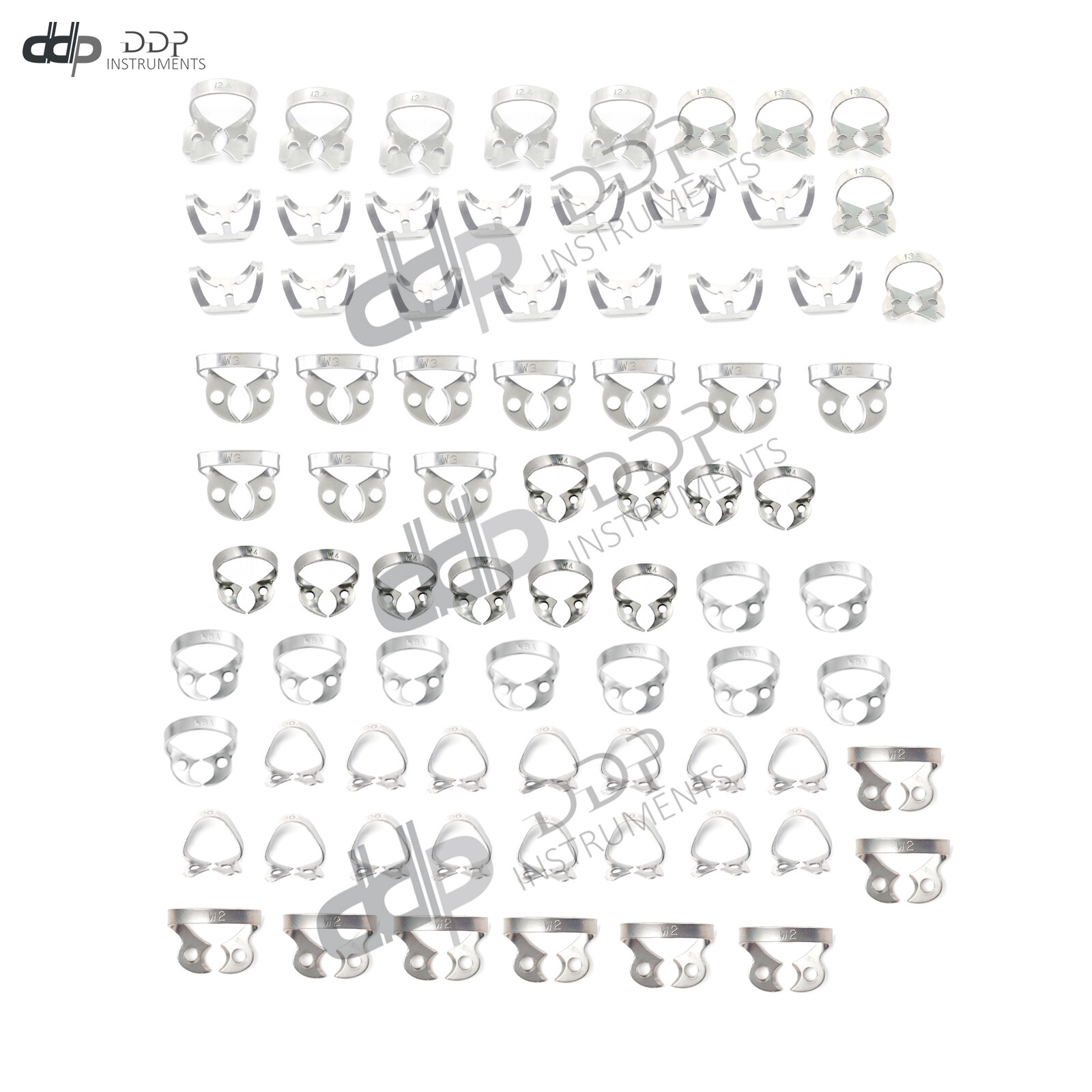 90 Pcs. Endodontic Rubber Dam Clamps Dental Orthodontic Instruments