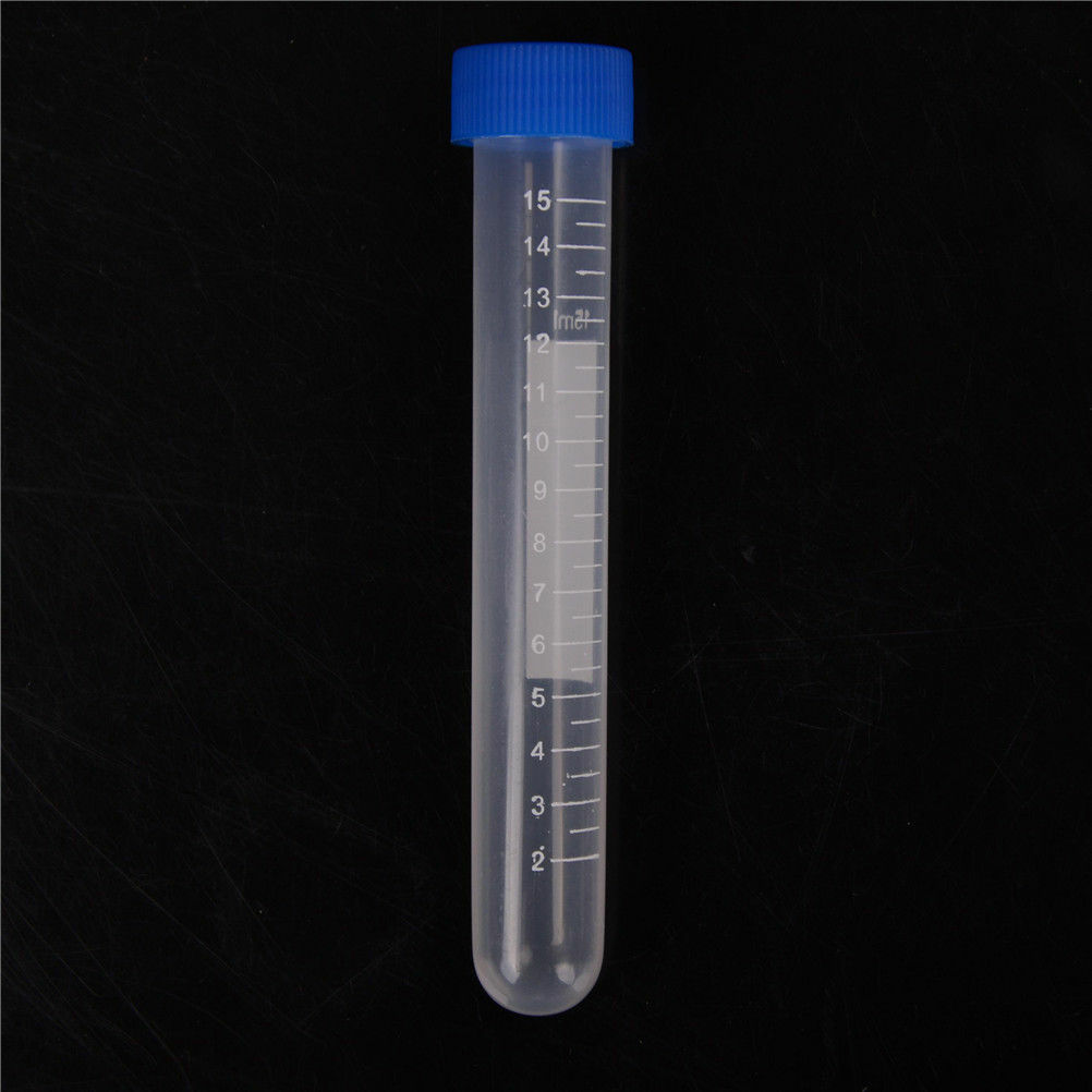 0.2mL-100mL Plastic Centrifuge Test Tube Vial Container Self Standing Screw Cap