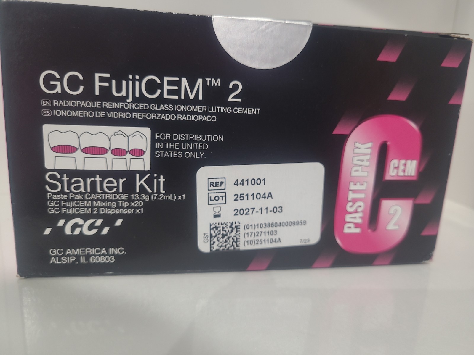 GC FujiCEM 2 Automix Glass Ionomer Luting Cement Starter Kit 441001