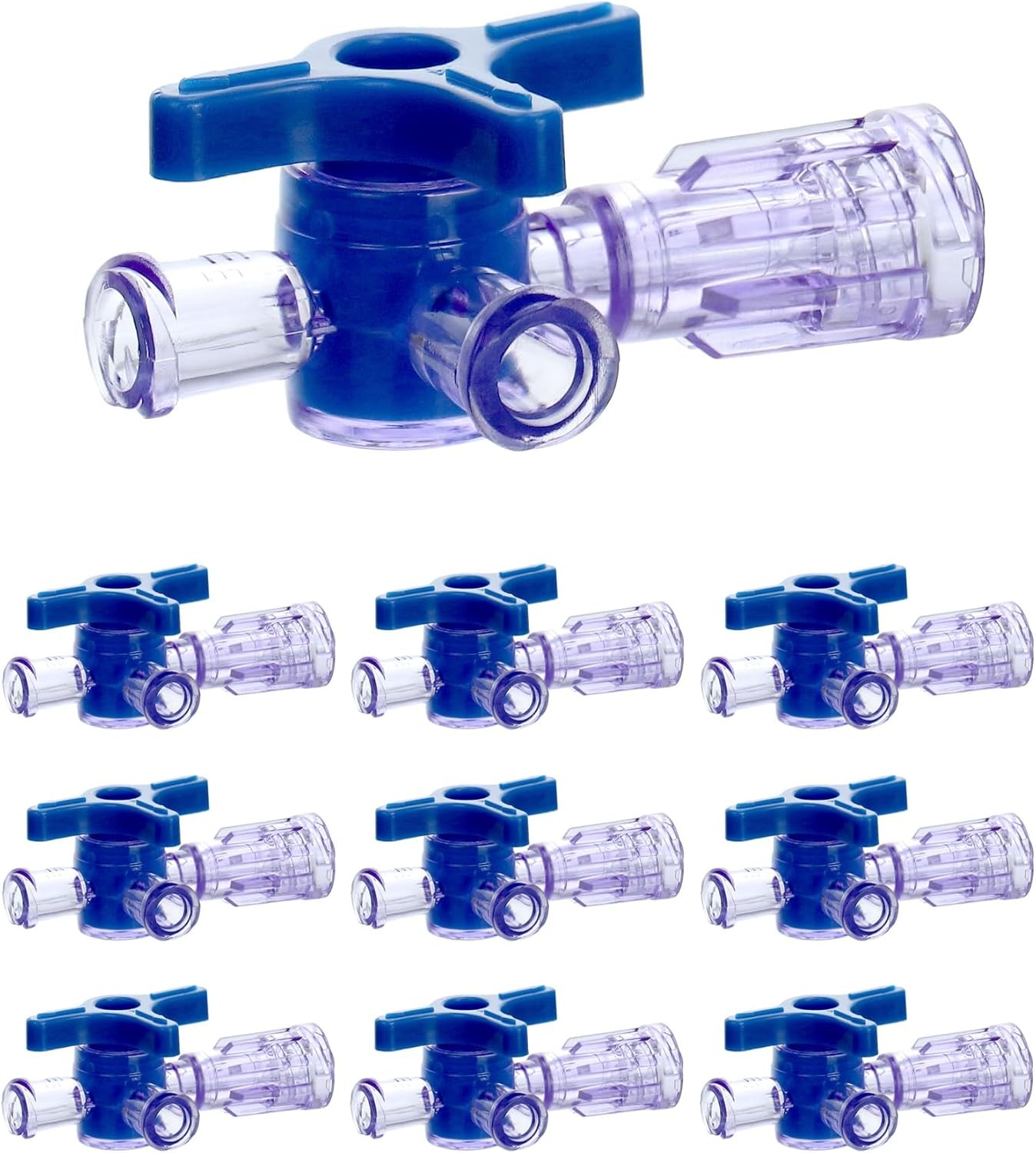 10 PCs 3-Way Stopcock Luer Lock Connection Adapter
