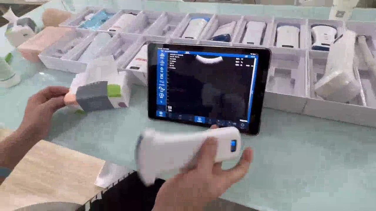 Convex probe handheld color Doppler ultrasound scanner with 192 array elements