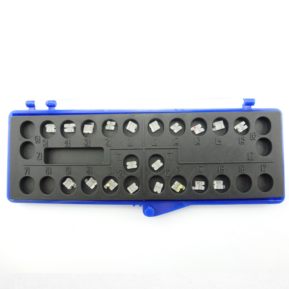 1/10Pk Orthodontic Ceramic Brackets Roth/MBT 022 3/345 Hooks Dental Clear Braces