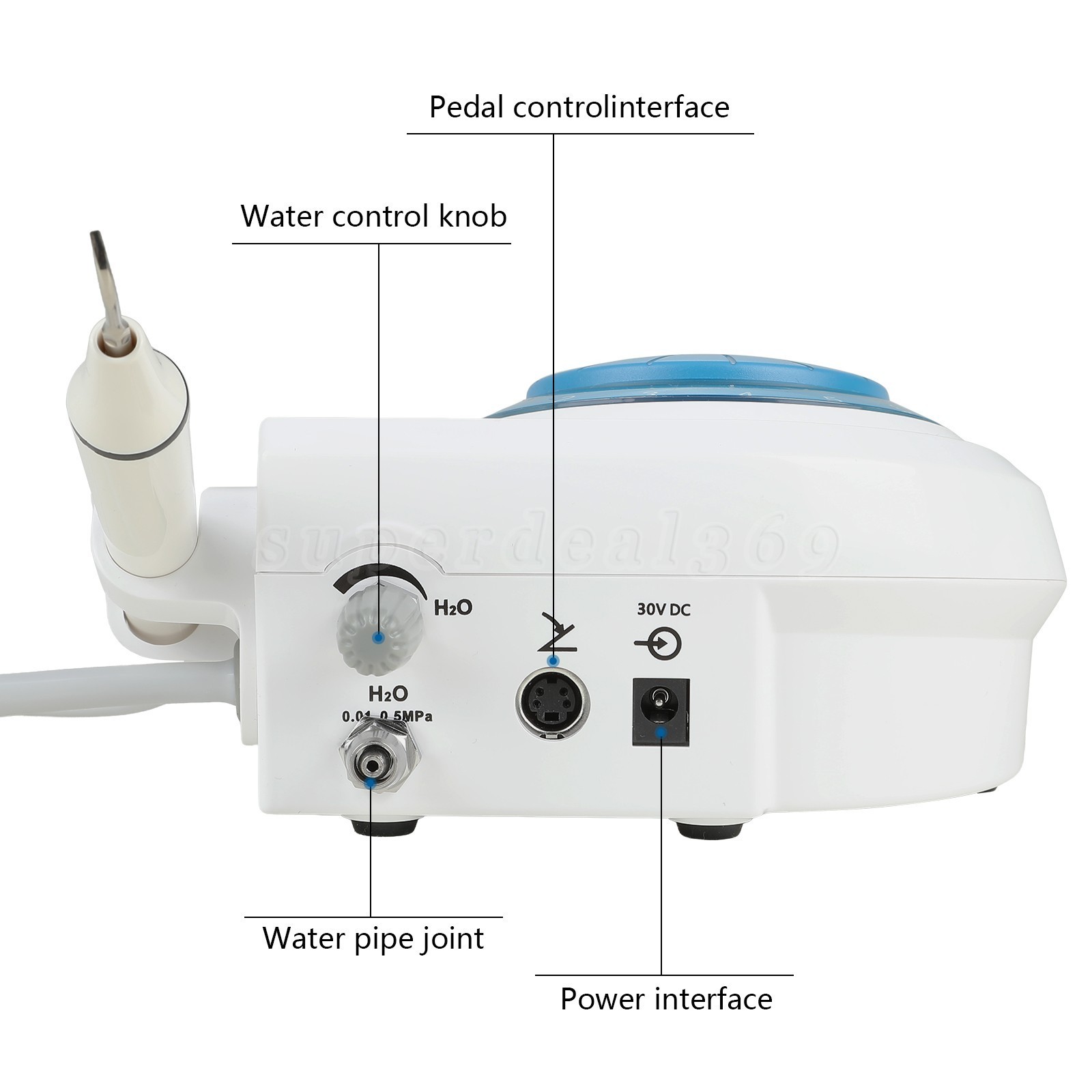 Dental Ultrasonic Piezo Scaler Teeth Cleaner fit with EMS Handpiece Tips E2 FDA