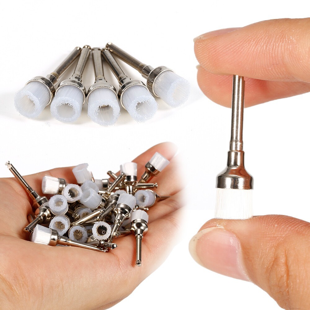 25 Type Dental Flat/Tapered RA Polishing Brush/Cup/Nylon/Bristle Prophy Polisher