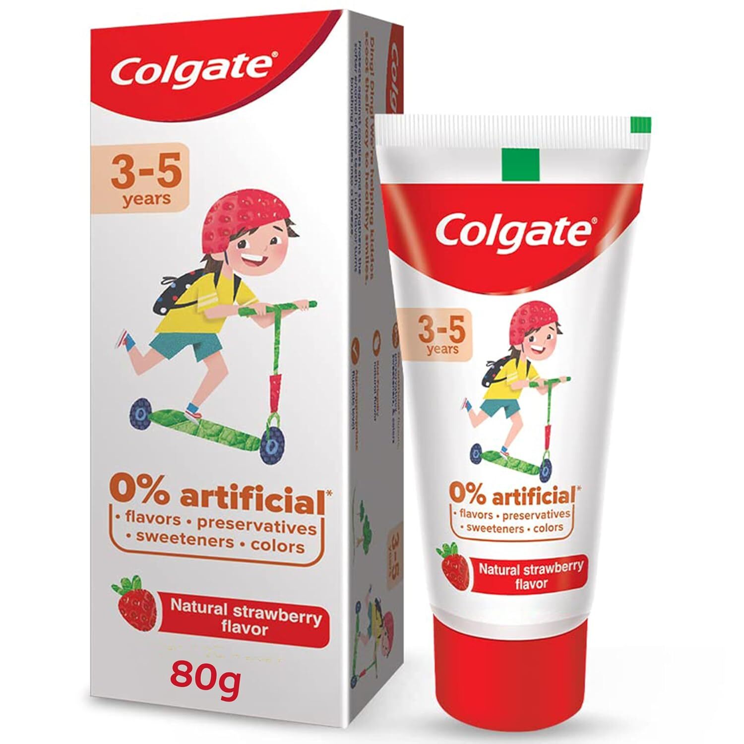 Colgate Toothpaste For Kids (3-5 Years), Natural Strawberry Flavor, FREE SHIP