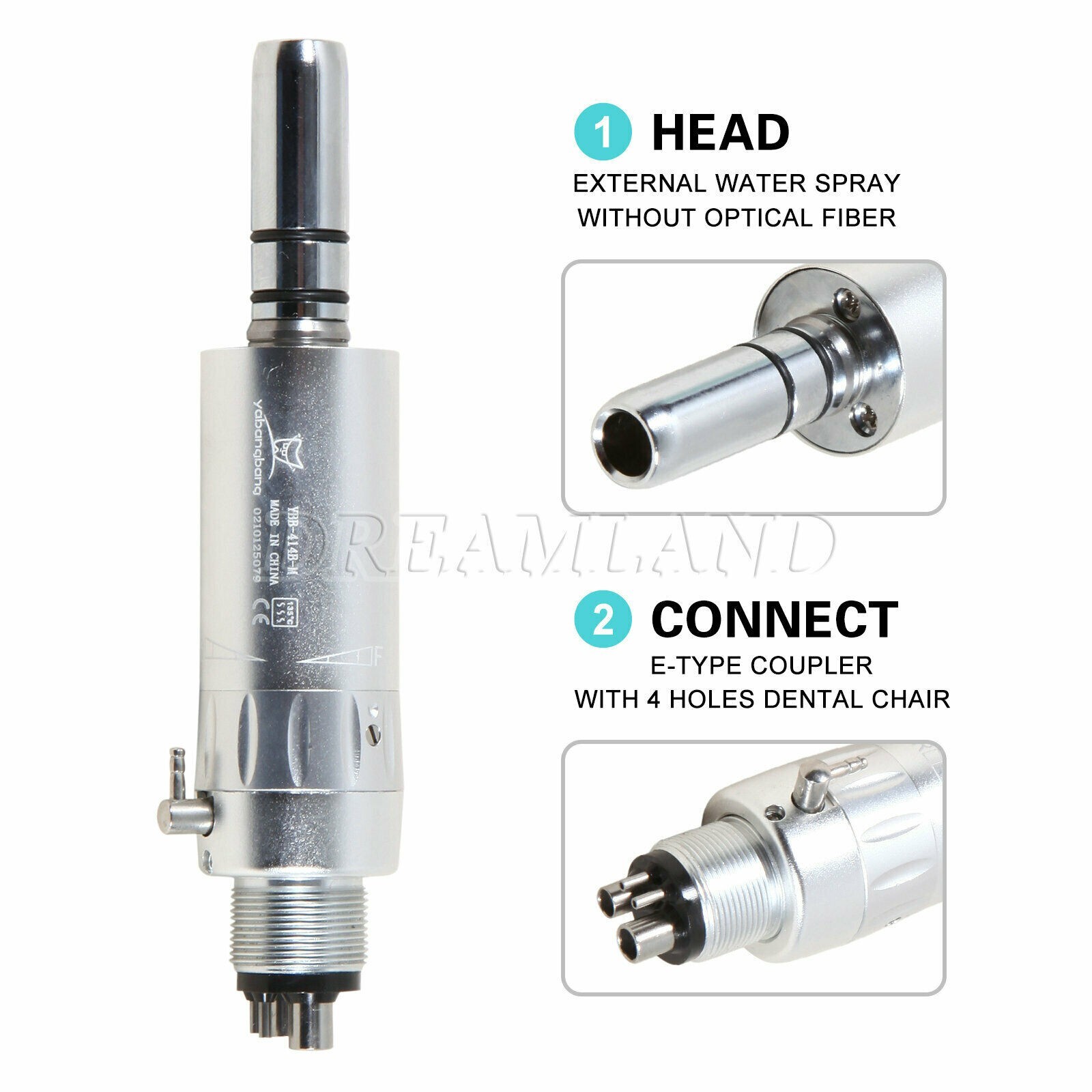 2x Dental NSK Style Slow Speed Air Motor straight Handpiece 4 Holes EP4 u