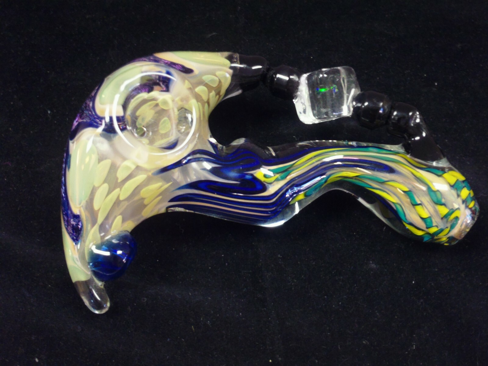 HAND BLOWN 5″ COLOR CHANGING DICRO GLASS HAND PIPE MOVING GLASS PIECE MADE USA