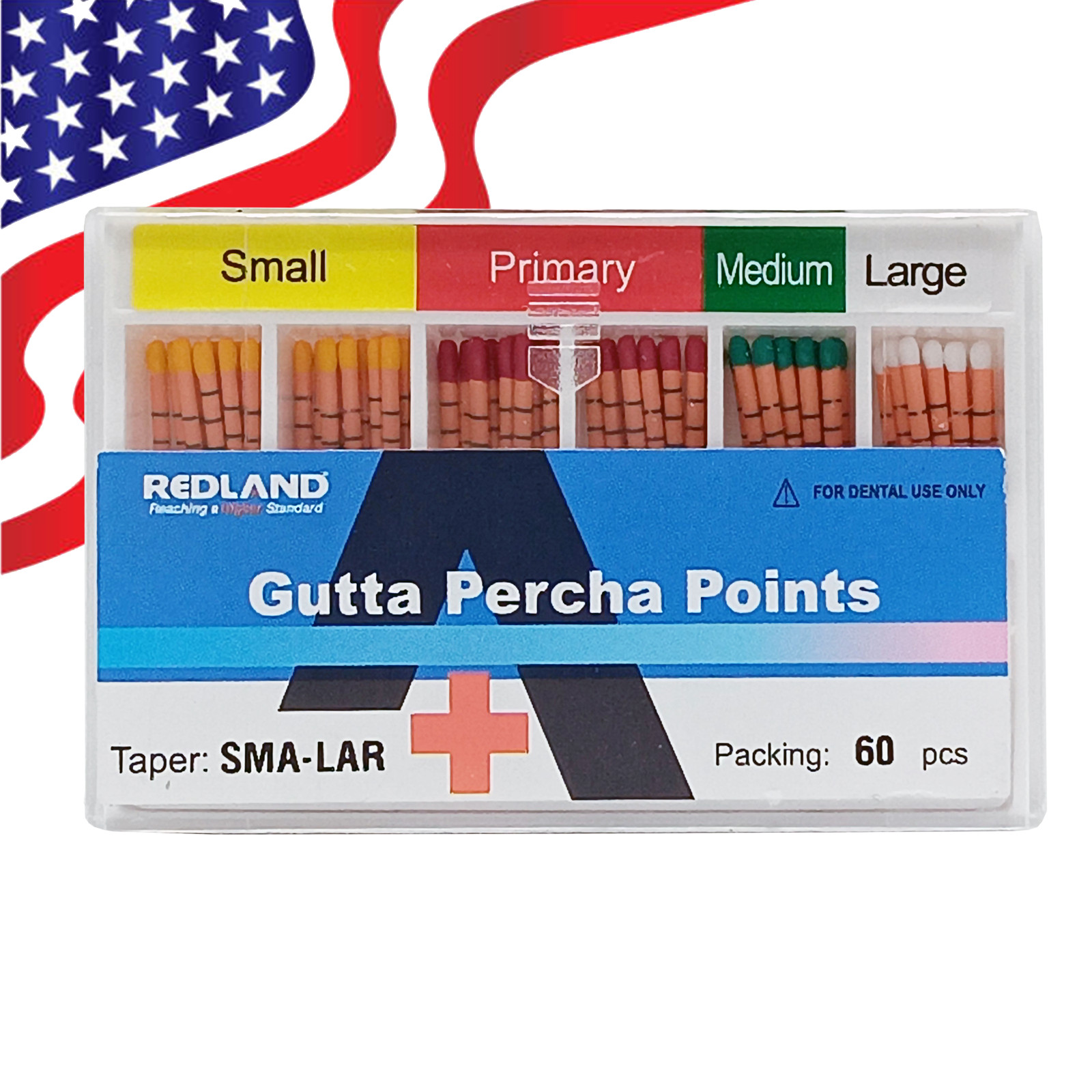 REDLAND MM marked Gutta Percha Points 60/Pk FITS FOR DENTSPLY WaveOne Gold