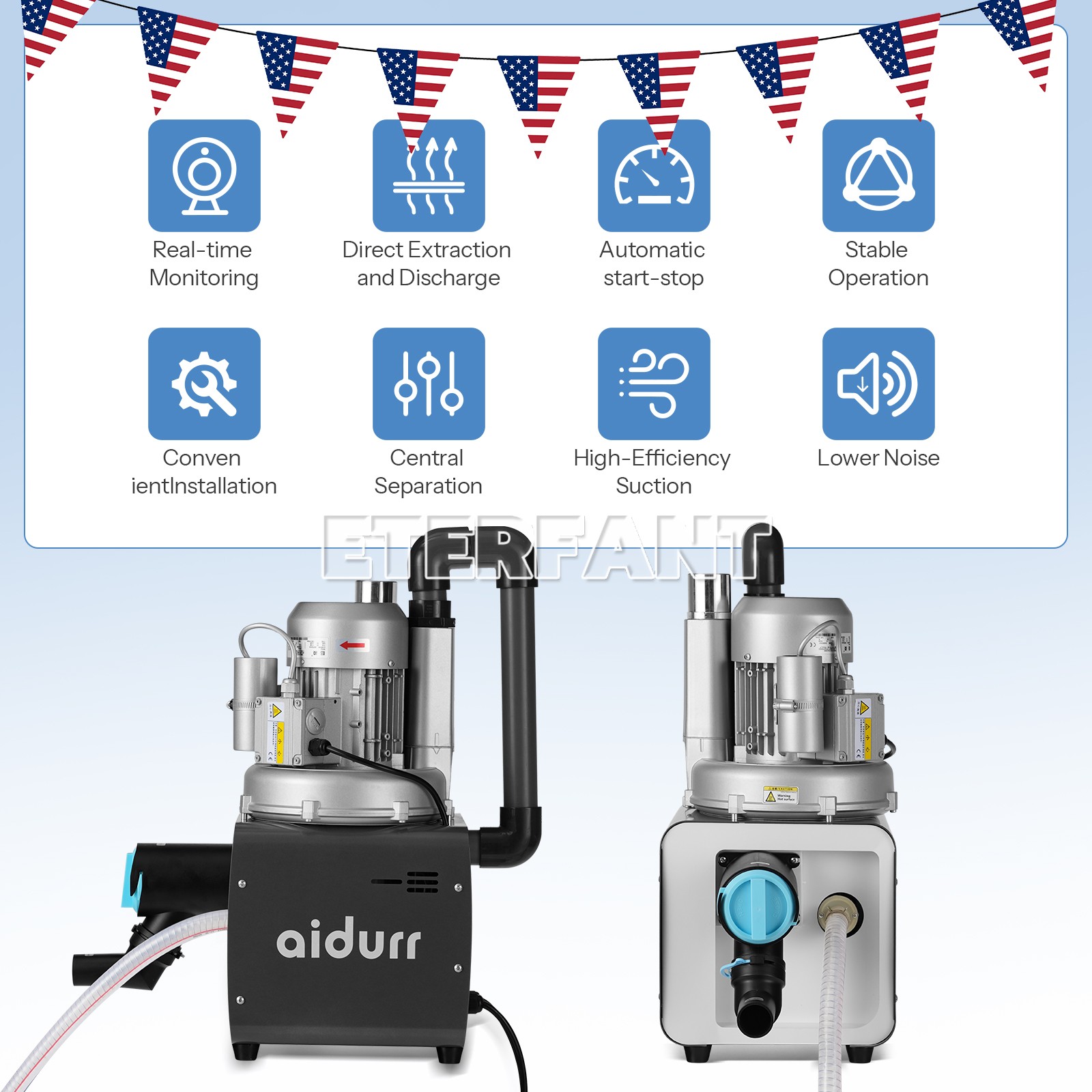 Dental Electric Suction Machine Vacuum System DE101 600L/min Semi-Dry Type