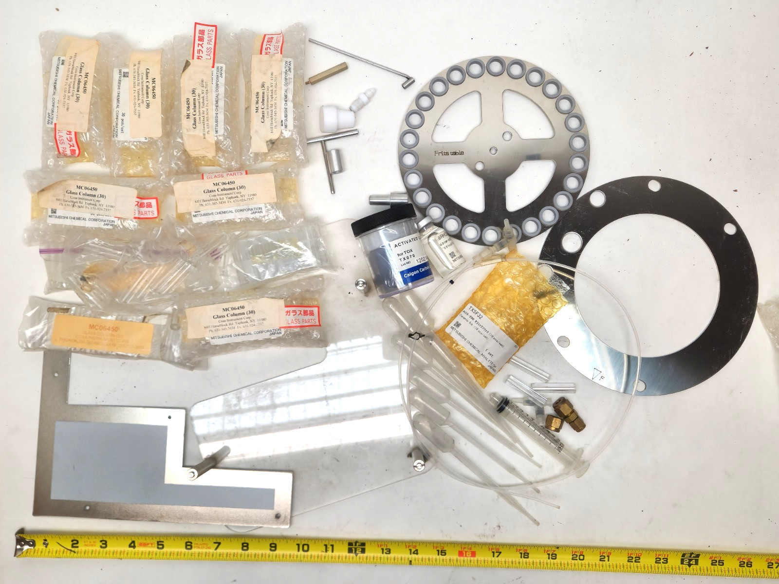 MIXED LOT – NEW – MITSUBISHI CHEMICAL CORPORATION Glass Columns, Parts, & Misc.